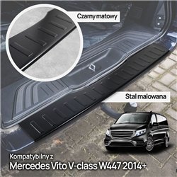 Rear bumper trim for Mercedes Vito (W447) 2014- | Black steel Powder-coated