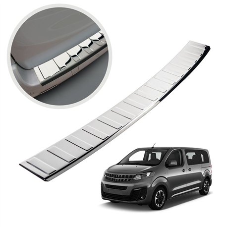 Rear bumper trim for Opel Vivaro C (K0) 2019- | Chrome steel Polished