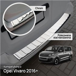 Rear bumper trim for Opel Vivaro C (K0) 2019- | Chrome steel Polished
