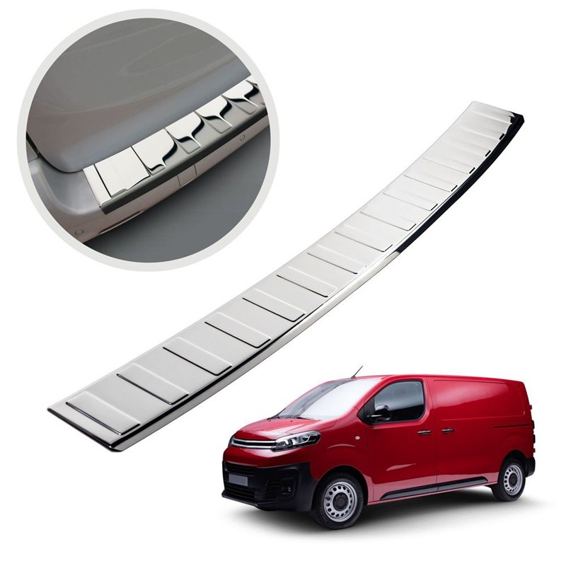Rear bumper trim for Citroen Jumpy III (V) 2016- | Chrome steel Polished