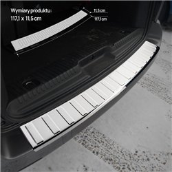 Rear bumper trim for Citroen Jumpy III (V) 2016- | Chrome steel Polished