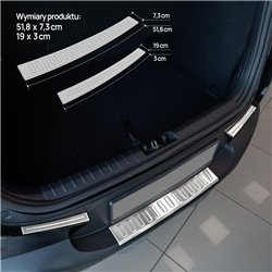 Rear bumper trim for KIA Stonic I (YB) PRE-FL 2017-2025 | Silver steel