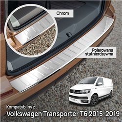 Rear bumper trim for Volkswagen VW Transporter (T6) 2015-2019 | steel