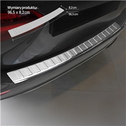 Rear bumper trim for Mercedes B-Class (W247) 2019- | Silver steel Brushed