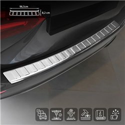 Rear bumper trim for Mercedes B-Class (W247) 2019- | Silver steel Brushed