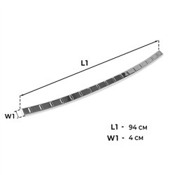 Rear bumper trim for MG ZS III (ZS3A) 2024- | Silver steel Brushed