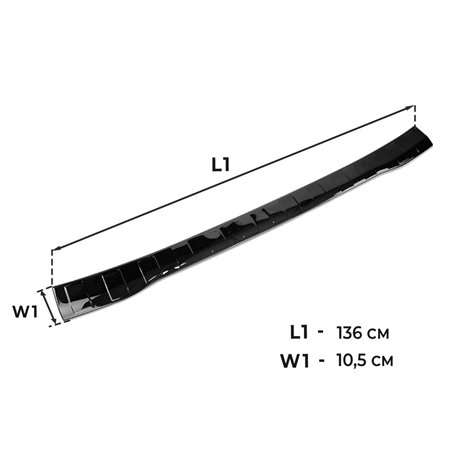 Rear bumper trim for Ford Transit Custom II (V710) 2023- | steel