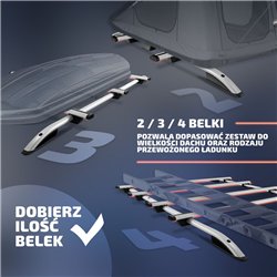 Roof rails with cross bars included Ford Transit Courier I B460 2014-2023 A