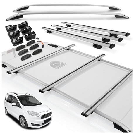 Roof rails with cross bars included Ford Tourneo Courier I 2014-2023 Alumin