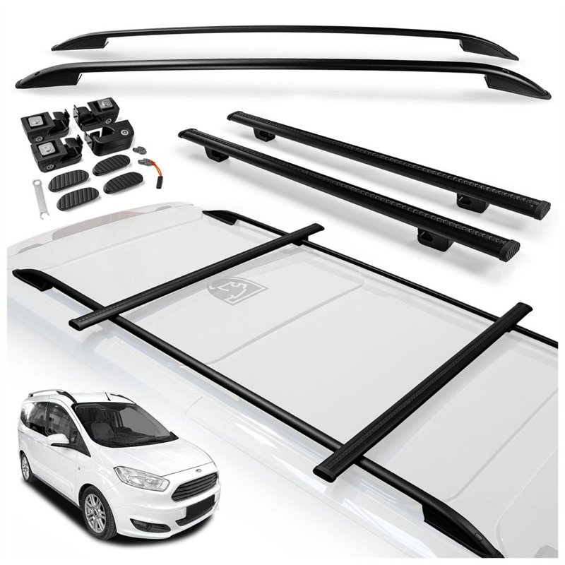 Roof rails with cross bars included Ford Tourneo Courier I 2014-2023 Alumin