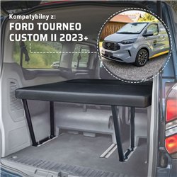 Komplet łóżko z materacem bagażnika Ford Tourneo Custom II 2023- | MDF Stal