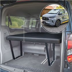 Komplet łóżko z materacem bagażnika Ford Tourneo Custom II 2023- | MDF Stal