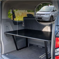 Trunk bed for Volkswagen VW Caravelle (T7) 2025- | Black