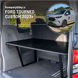 Półka bagażnika (łóżko) do Ford Tourneo Custom II (V710) 2023- | Czarny