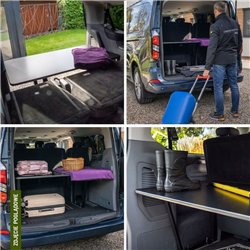 Półka bagażnika (łóżko) do Ford Tourneo Custom II (V710) 2023- | Czarny