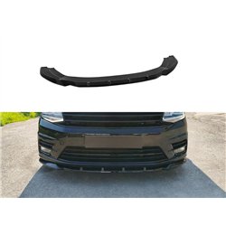 Front splitter for Volkswagen VW Caddy IV (SA | DU) 2015-2020 Black ABS