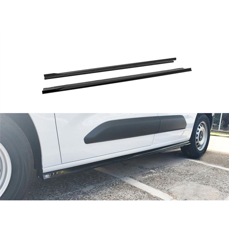 Side skirt extensions for Fiat Doblo III SHORT (L1 | Standard) 2022- ABS