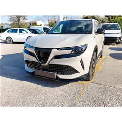 Front splitter for Alfa Romeo Junior I (966) 2024- | Black ABS Shiny