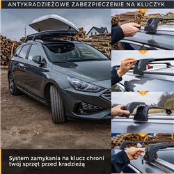 Bagażnik dachowy do Audi Q3 II 2018- | Aluminium plastik