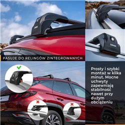 Bagażnik dachowy do Audi Q3 II 2018- | Aluminium plastik