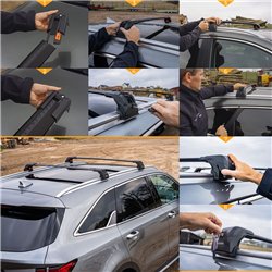 Bagażnik dachowy do Audi Q3 II 2018- | Aluminium plastik