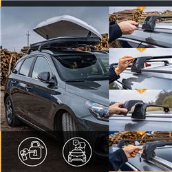 Bagażnik dachowy do Audi Q3 II 2018- | Aluminium plastik