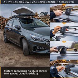 Bagażnik dachowy do Audi Q3 II 2018- | Aluminium plastik