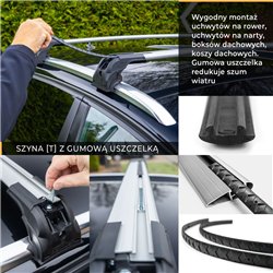 Bagażnik dachowy do Audi Q3 II 2018- | Aluminium plastik