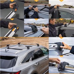 Bagażnik dachowy do Audi Q3 II 2018- | Aluminium plastik