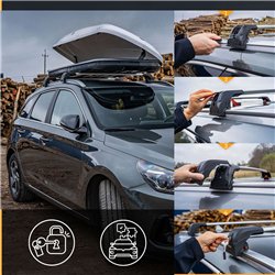 Bagażnik dachowy do Audi Q3 II 2018- | Aluminium plastik