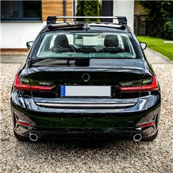 Rear tailgate edge trim for Audi Q3 II (F3) 2018- | Chrome steel Polished