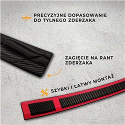 Listwa tylnego zderzaka Audi RS Q3 Sportback Coupe II 2018- Włókno węglowe
