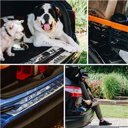 Rear bumper trim for Audi Q3 Sportback Coupe II (F3) 2019- | Chrome steel