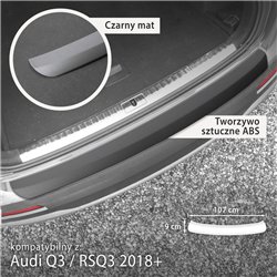 Listwa tylnego zderzaka do Audi RS Q3 II (F3) 2019- | Czarny ABS