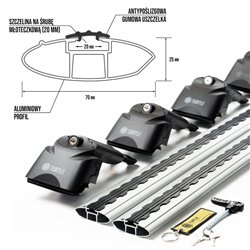 Roof rack Audi A4 Avant Station Wagon V B9 X 8W Kombi 2015-2024 Aluminum Pl