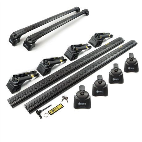 Roof rack for Audi Q7 II (4M) 2015- | AIR-2 Black Aluminum Plastic Painted