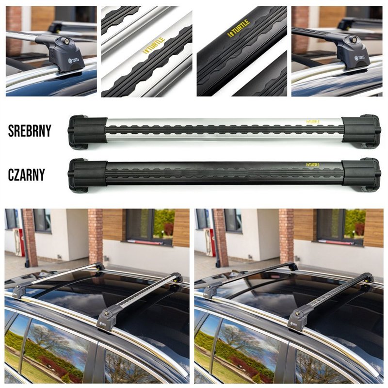 Roof rack for Audi Q7 II (4M) 2015- | AIR-2 Silver Aluminum Plastic Painted