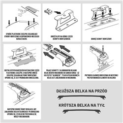 Bagażnik dachowy do Honda CR-V II 2002-2006 | Aluminium plastik
