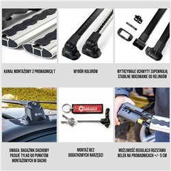 Roof rack for Volkswagen VW Amarok I PRE-FL 2010-2016 | Aluminum Plastic