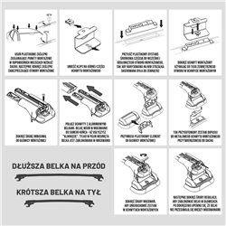 Bagażnik dachowy Volkswagen VW Amarok I PRE-FL 2010-2016 Aluminium plastik