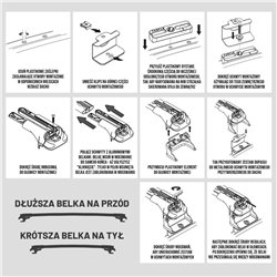 Bagażnik dachowy Volkswagen VW Caravelle (T5) 2003-2015 | Aluminium plastik