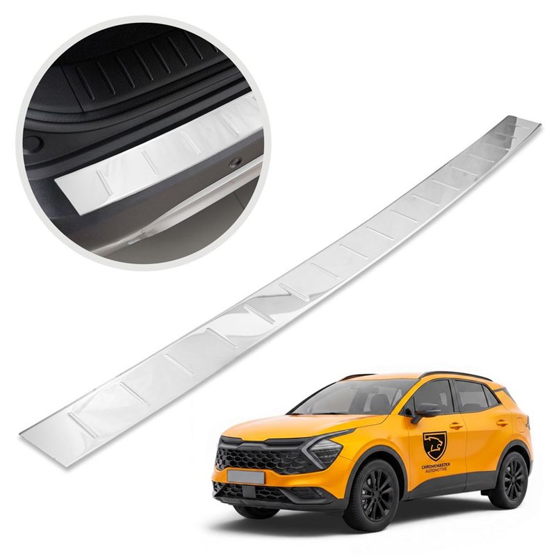 Rear bumper trim for KIA Sportage V (NQ5E) PRE-FL 2022-2025 | Chrome steel