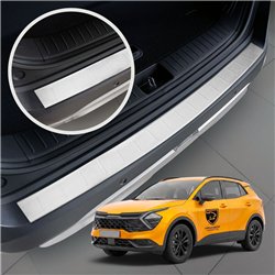 Rear bumper trim for KIA Sportage V (NQ5E) PRE-FL 2022-2025 | Silver steel