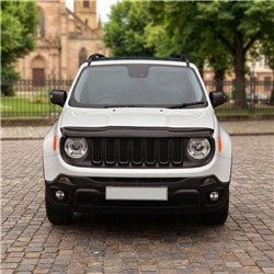 Bonnet guard for Jeep Renegade I (BU) 2014-2025 | Black ABS plastic Matte