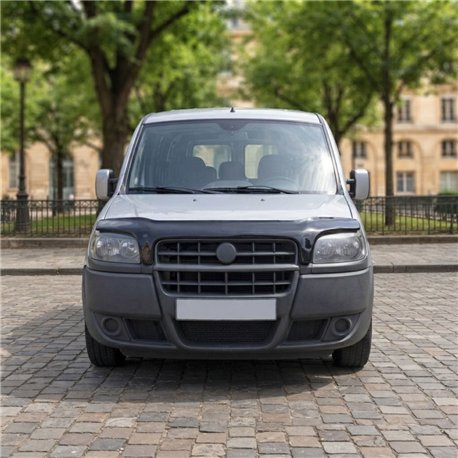 Osłona maski do Fiat Doblo I (223) PRE-FL 2001-2005 | Czarny ABS