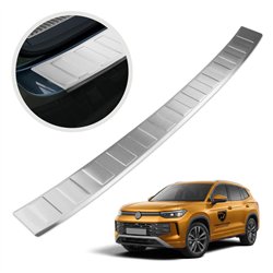 Rear bumper trim for Volkswagen VW Tayron I (R4) 2025- | Silver steel