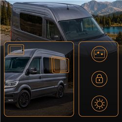 Sliding door right fixed side window Volkswagen VW e-Crafter I Cargo MEDIUM