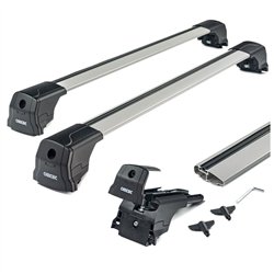 Roof rack for Audi Q3 II (F3) 2018-2025 | Elegance V2 Silver Aluminum Matte
