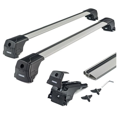 Roof rack for Audi Q3 II (F3) 2018-2025 | Elegance V2 Silver Aluminum Matte