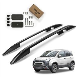 Roof rails for Fiat Panda Cross Hatchback III 2014-2024 Aluminum Plastic